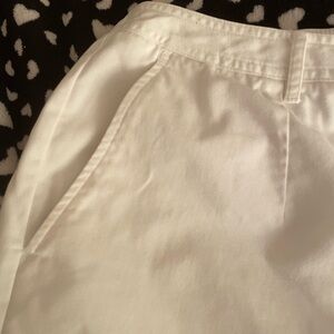 White Cotton Capris Size 18W